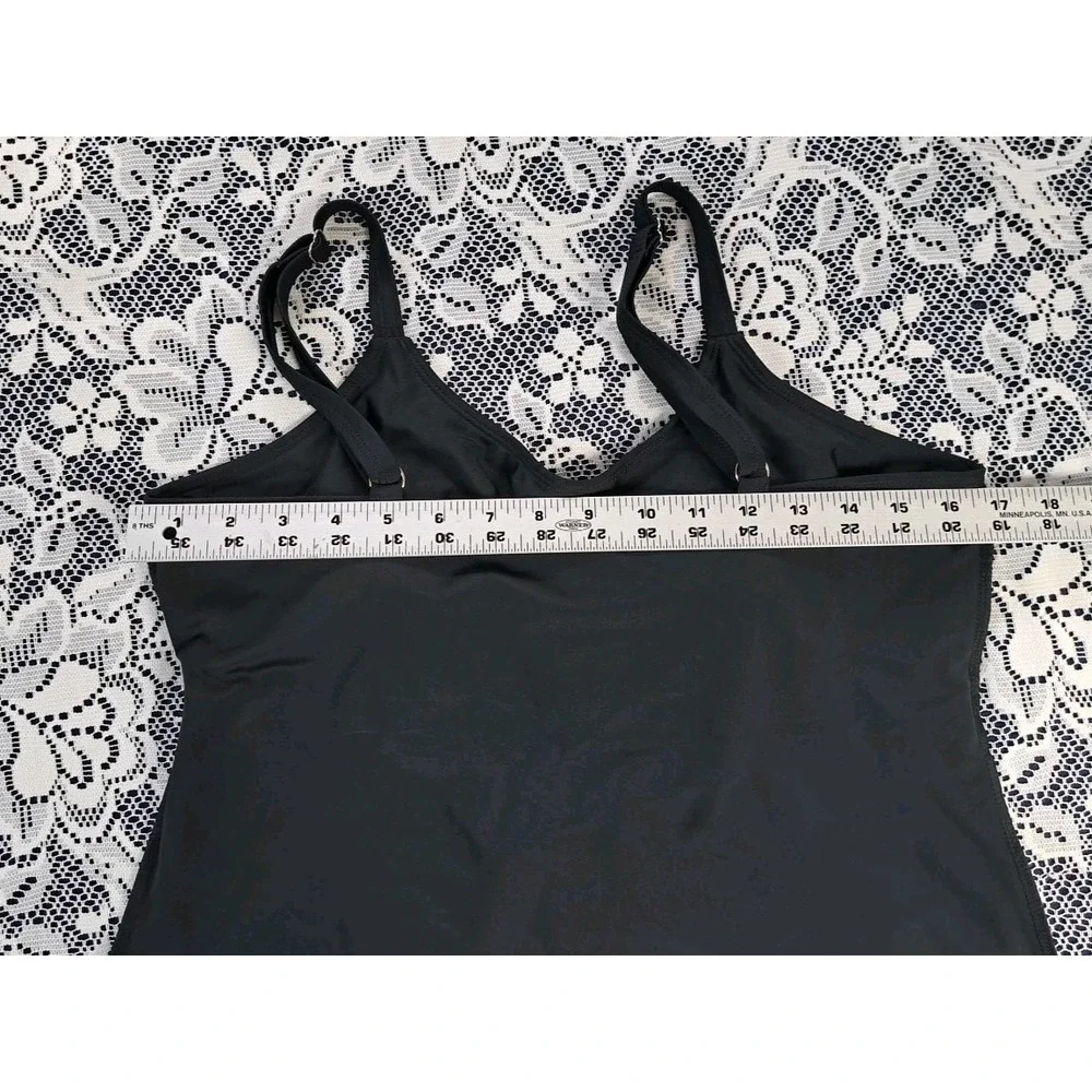 Tropical Escape Swim Shorts 12 Black Tankini Swim Top L Adjustable Straps Padded